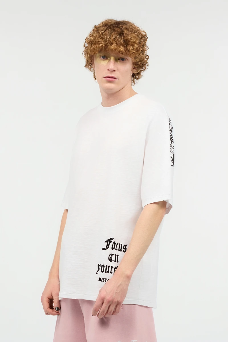 T-Shirt With Mirrored Jaguar And JC Monogram