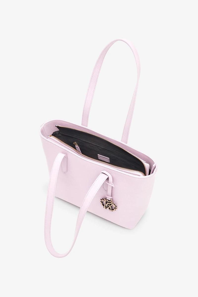 Medium leather shopper with RC charm
