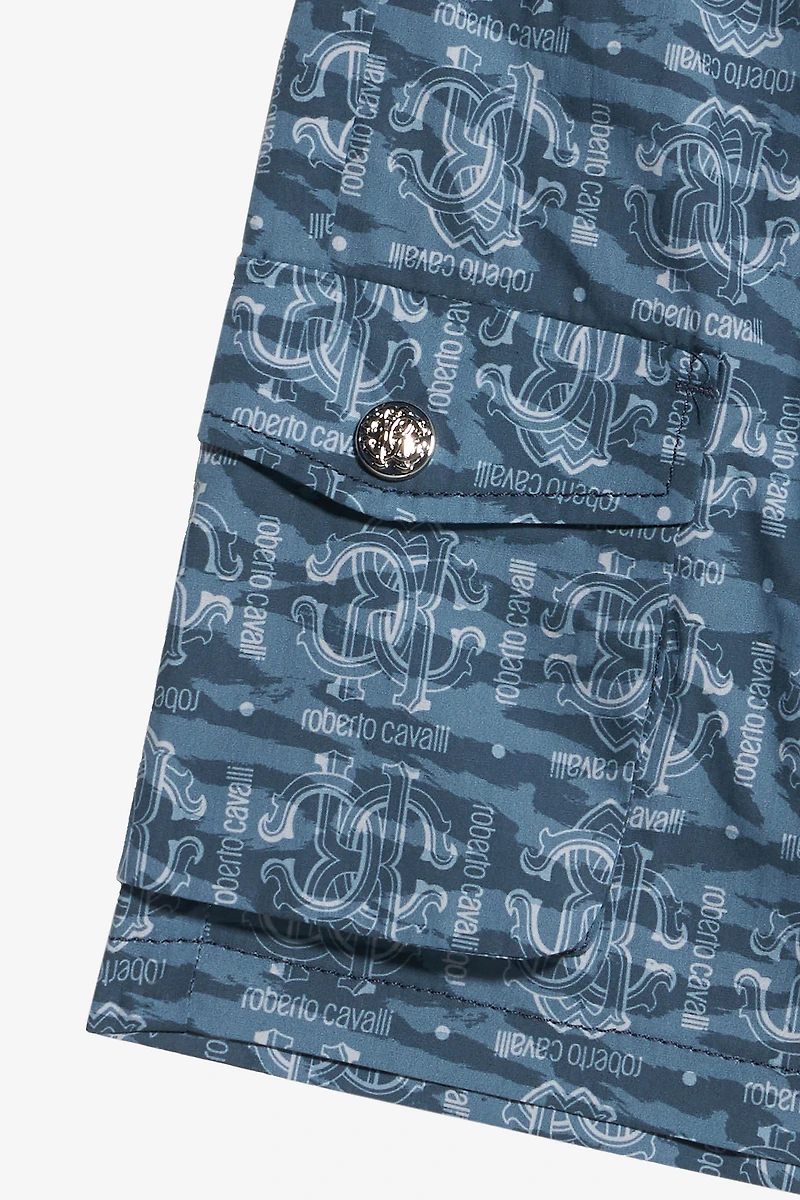 Cotton Shorts With All-Over Print