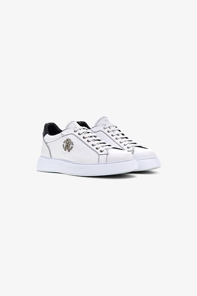 Leather Sneakers with Logo