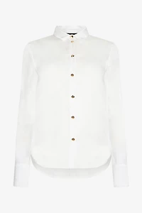 White Shirt With Gold Buttons