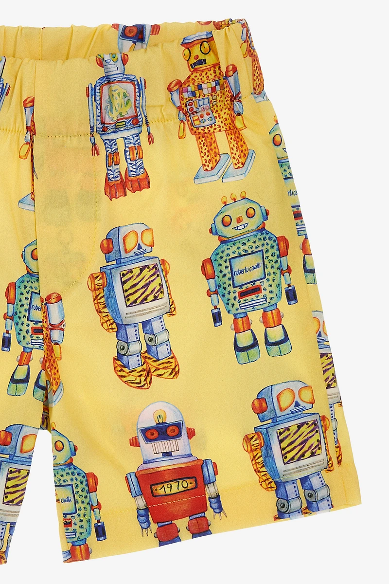 Shorts with Robot print
