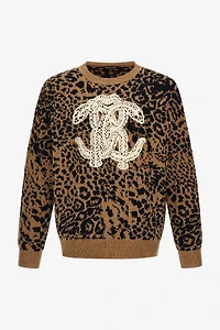 Jaguar Skin and Monogram RC print sweater