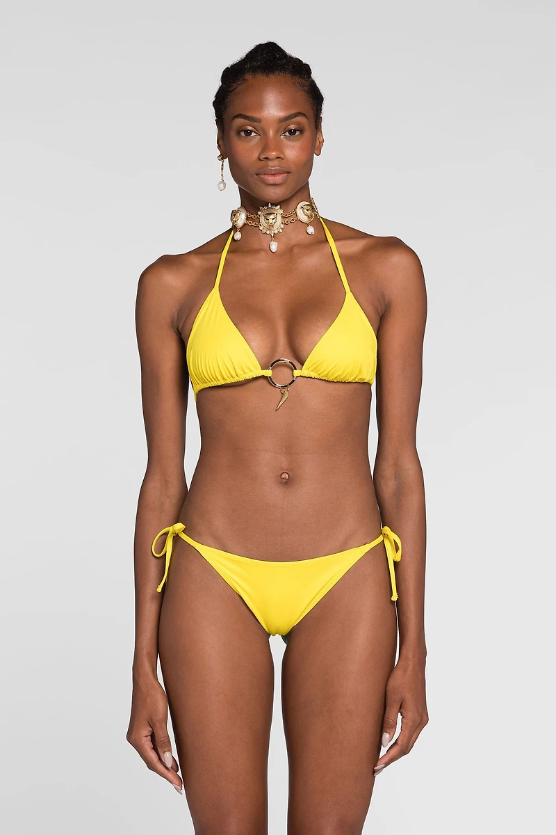 Tie-fastening bikini bottoms
