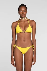 Tie-fastening bikini bottoms