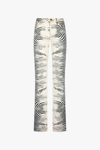 Pants With White Tigress Print