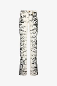 Pants With White Tigress Print
