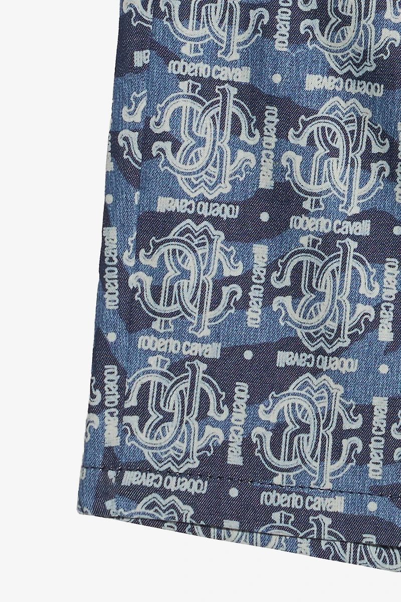 Denim Shorts With RC Monogram