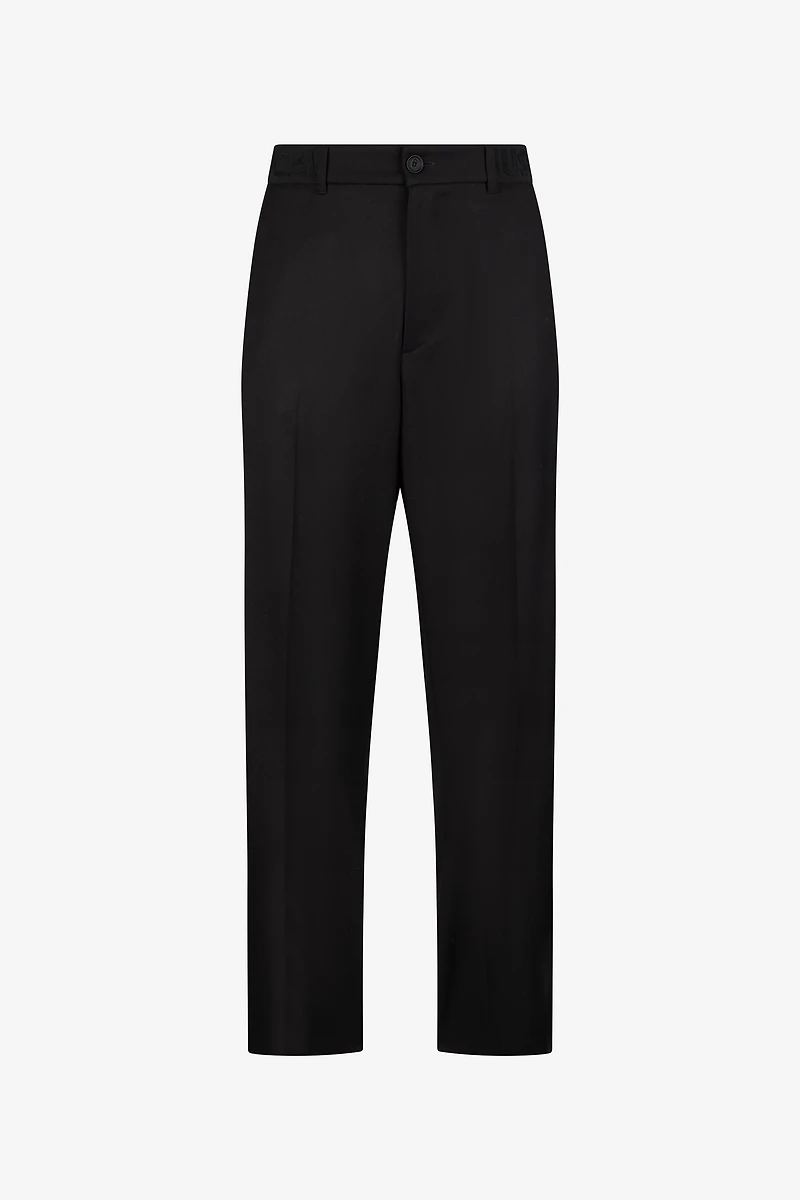 Black Wide Leg Trousers with Logo