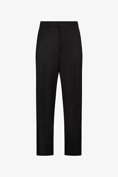 Black Wide Leg Trousers with Logo