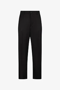 Black Wide Leg Trousers with Logo