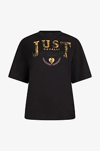 Black T-Shirt With Lovers Club Print
