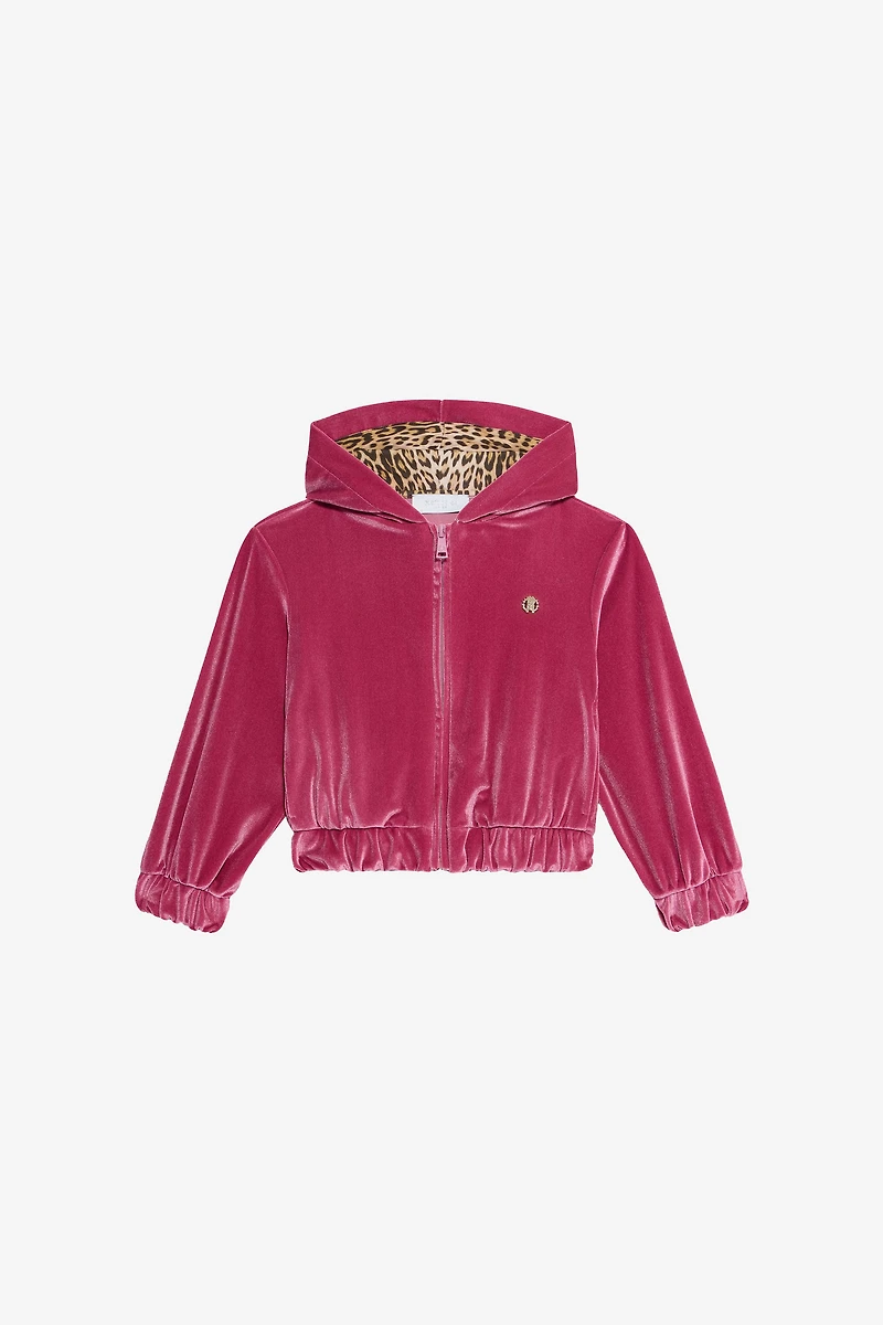 Fuchsia Sweatshirt with RC Monogram