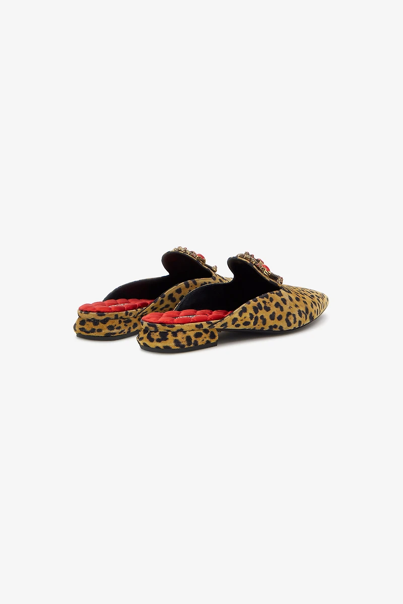 Mules with logo and stones