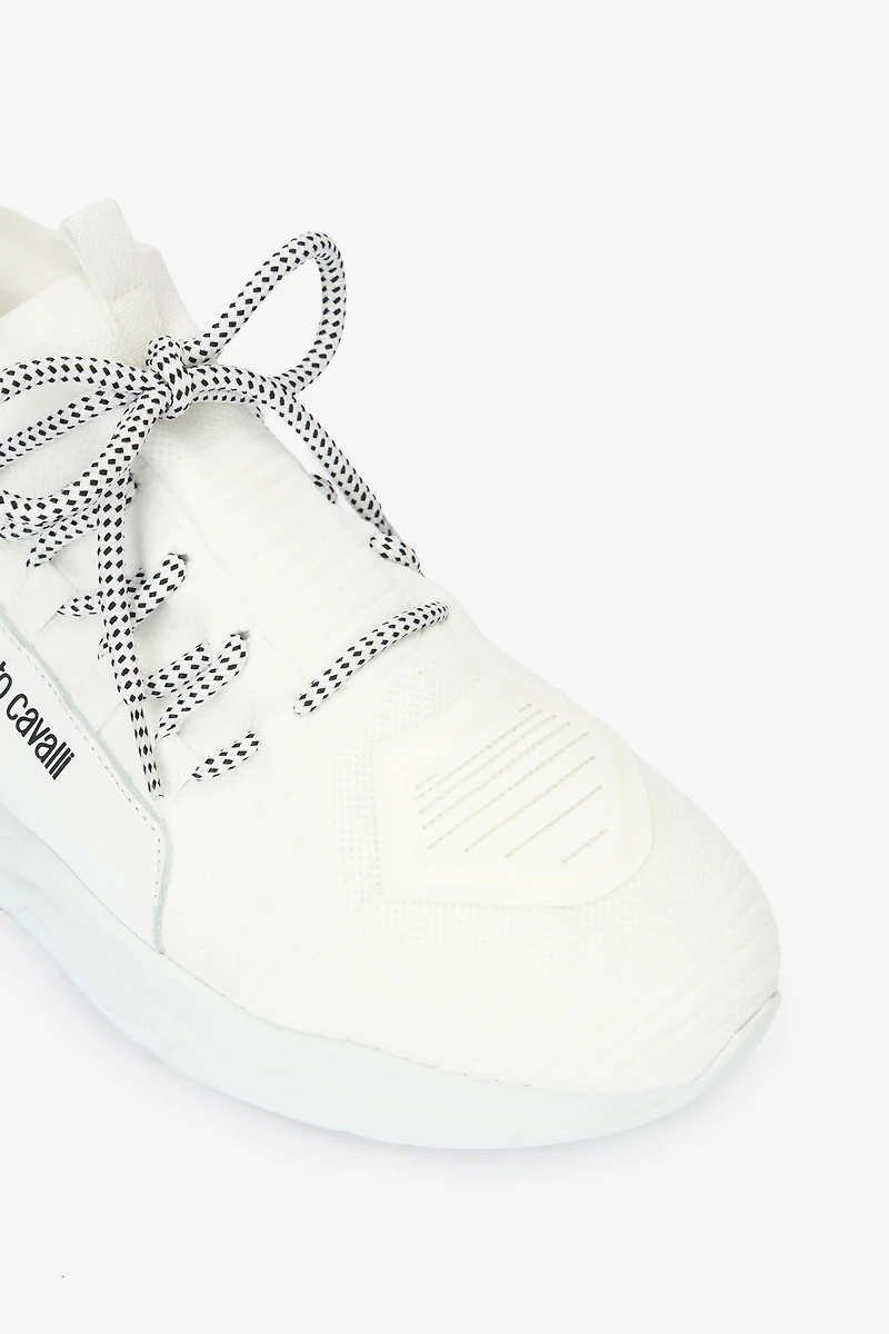 White Running Shoes With Logo