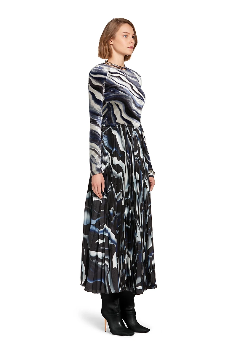 Sistine chapel print pleated dress