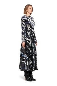 Sistine chapel print pleated dress
