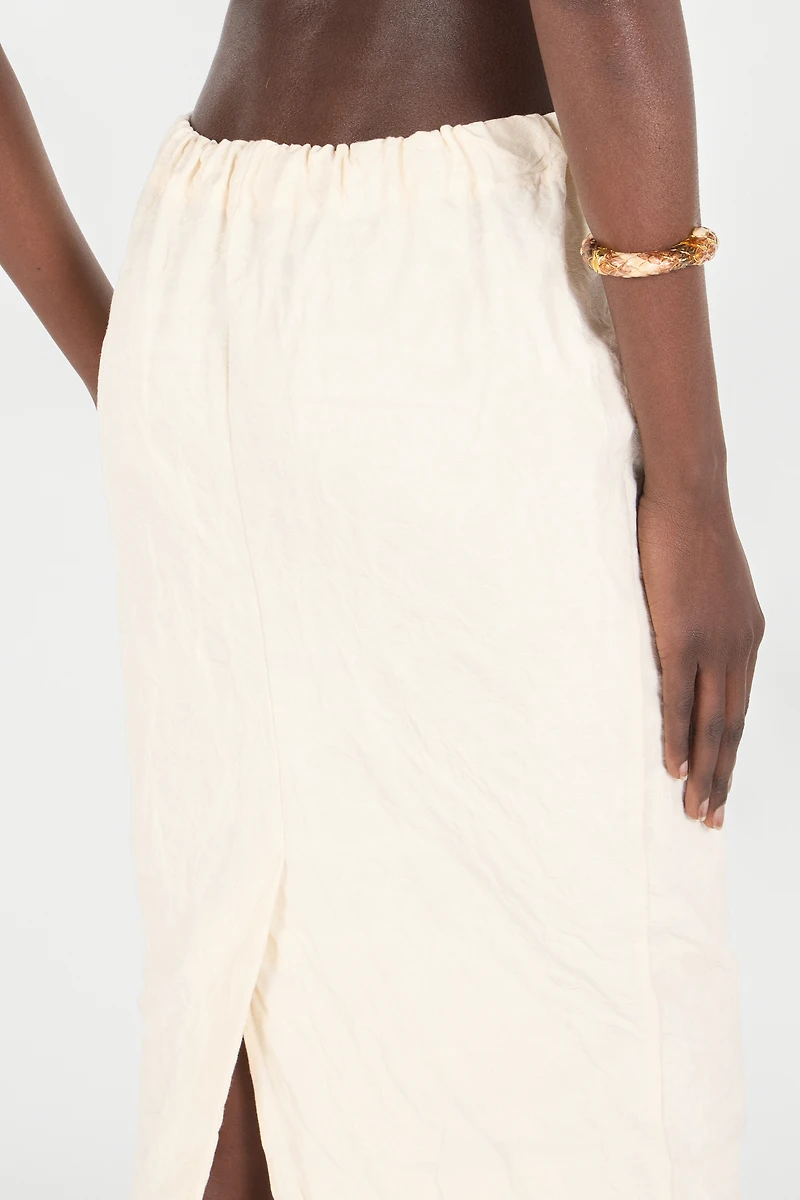 Midi Skirt with Drawstring