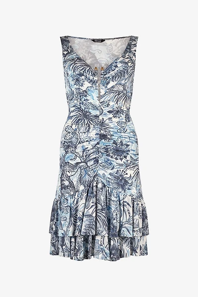 Short Jungle-Print Dress