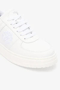 White Sneaker with Embroidered Monogram RC