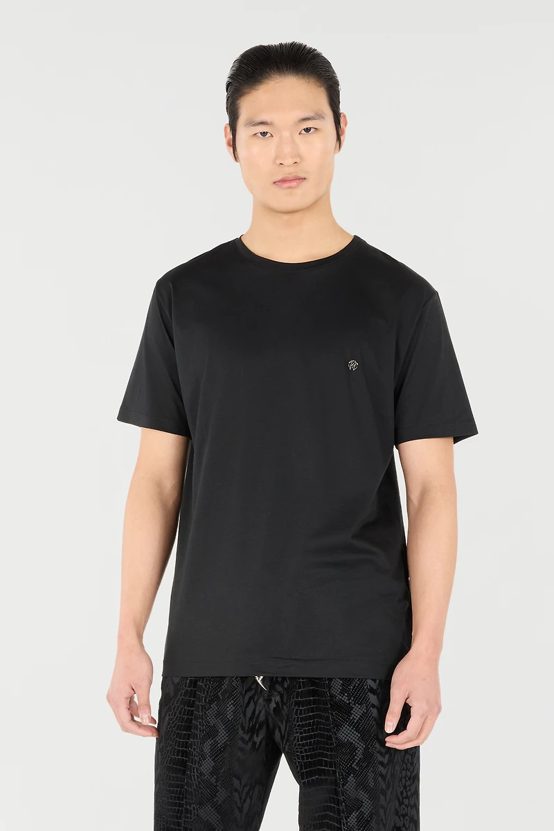 T-Shirt With Mirror Snake Monogram