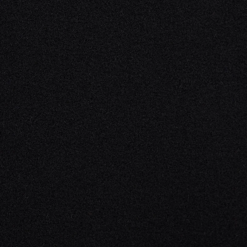 Black Wool Double-Breasted Peacoat