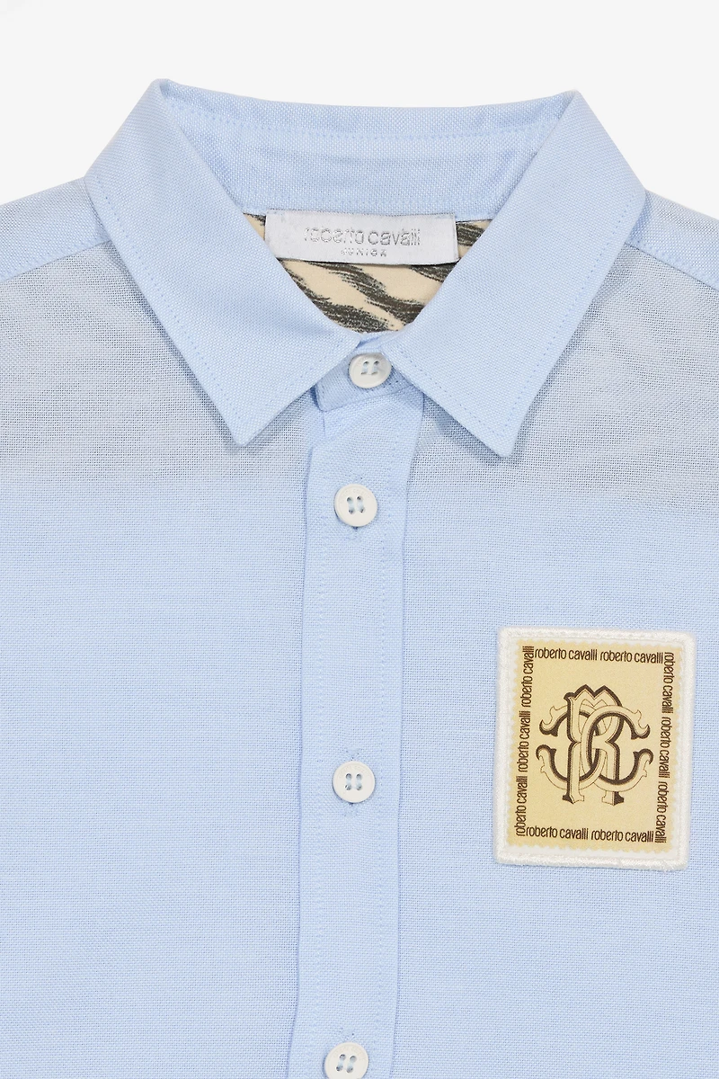 Shirt With RC Monogram Patch And Lettering
