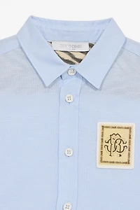 Shirt With RC Monogram Patch And Lettering