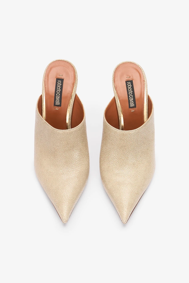 Leather Pointed-Toe Mules