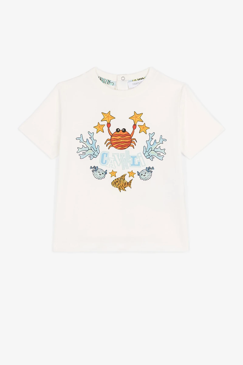 Graphic-print cotton T-shirt