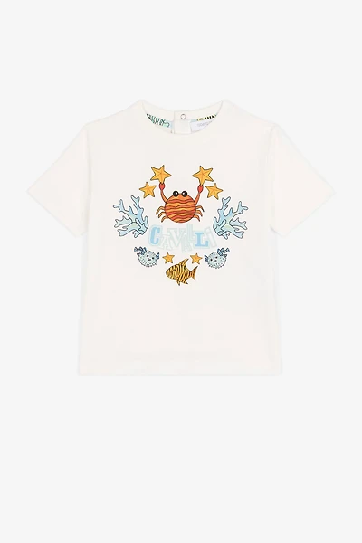 Graphic-print cotton T-shirt
