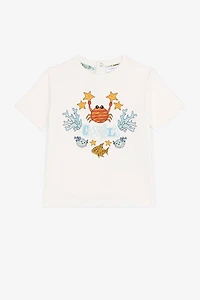 Graphic-print cotton T-shirt
