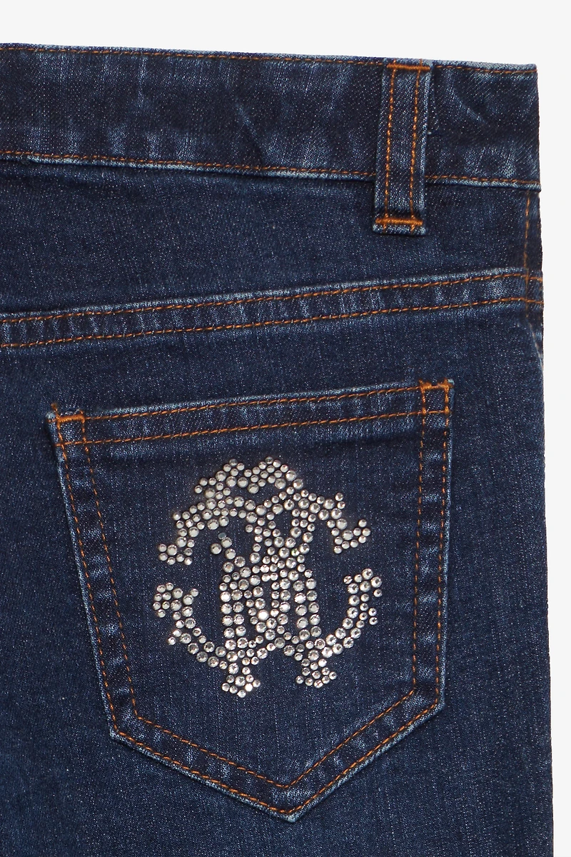 Jeans With Rhinestone RC Monogram