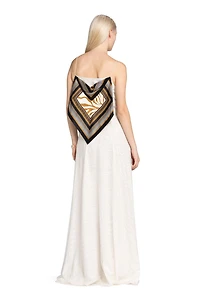 Zebra Sequin-Embellished Layered Dress