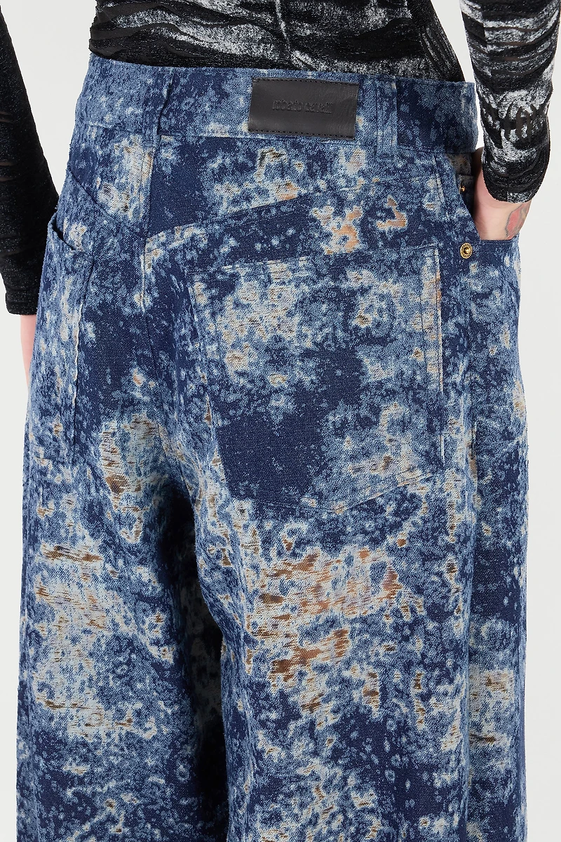 Loose Fit Bleached-Effect Jeans