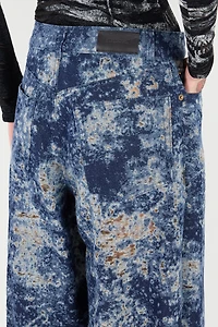 Loose Fit Bleached-Effect Jeans