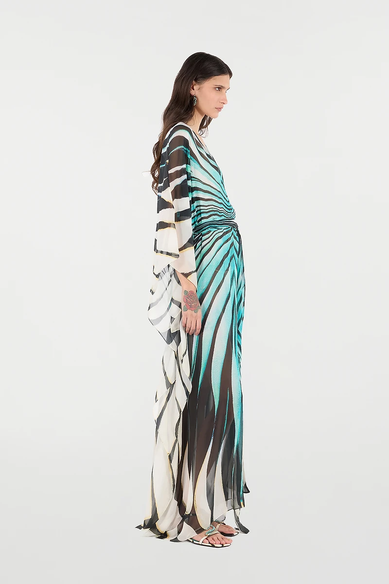 Ray Of Sea Print Kaftan