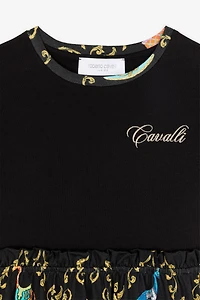 Baroque-Print Cotton Dress
