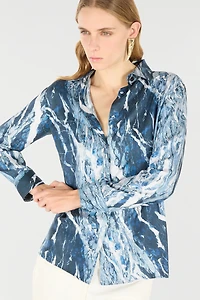 Marble-Print Shirt