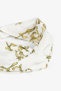 Filigree-Print Twist Headband