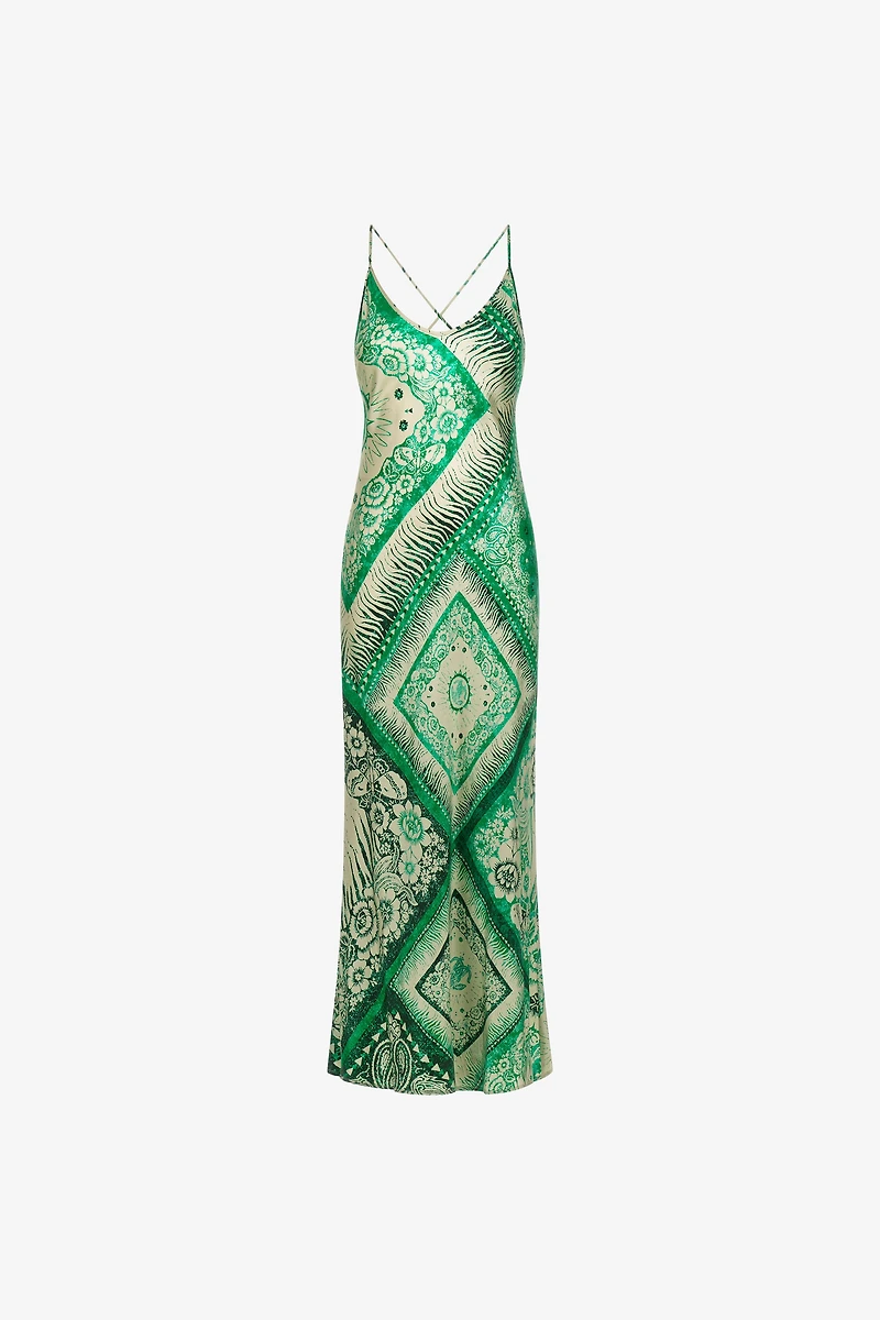 Bandana Print Slip Dress