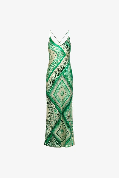 Bandana Print Slip Dress