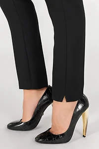 High-waisted trousers