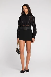 Cut.out embroidered shirt