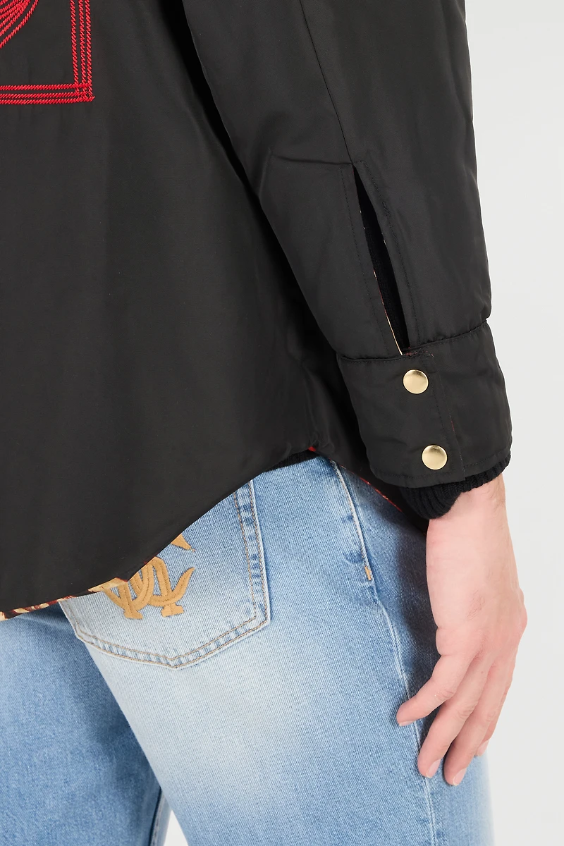 Jacket With Zipper And All-Over Print