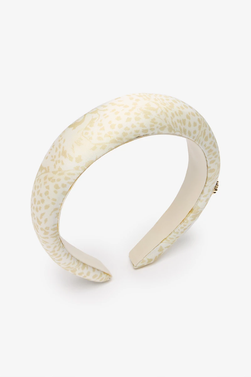 Headband With Cheetah Print And Cheetah Skin