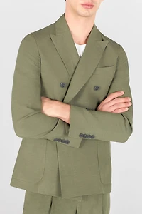 Green Double Breasted Suit
