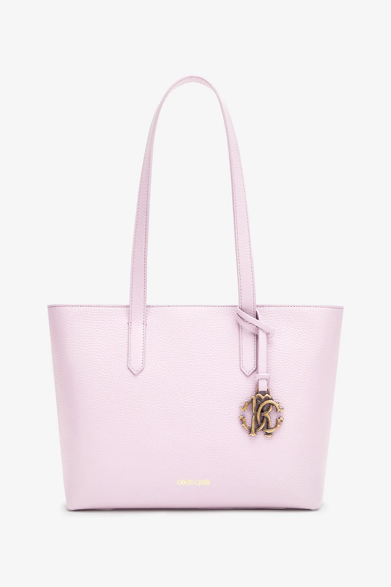 Medium leather shopper with RC charm
