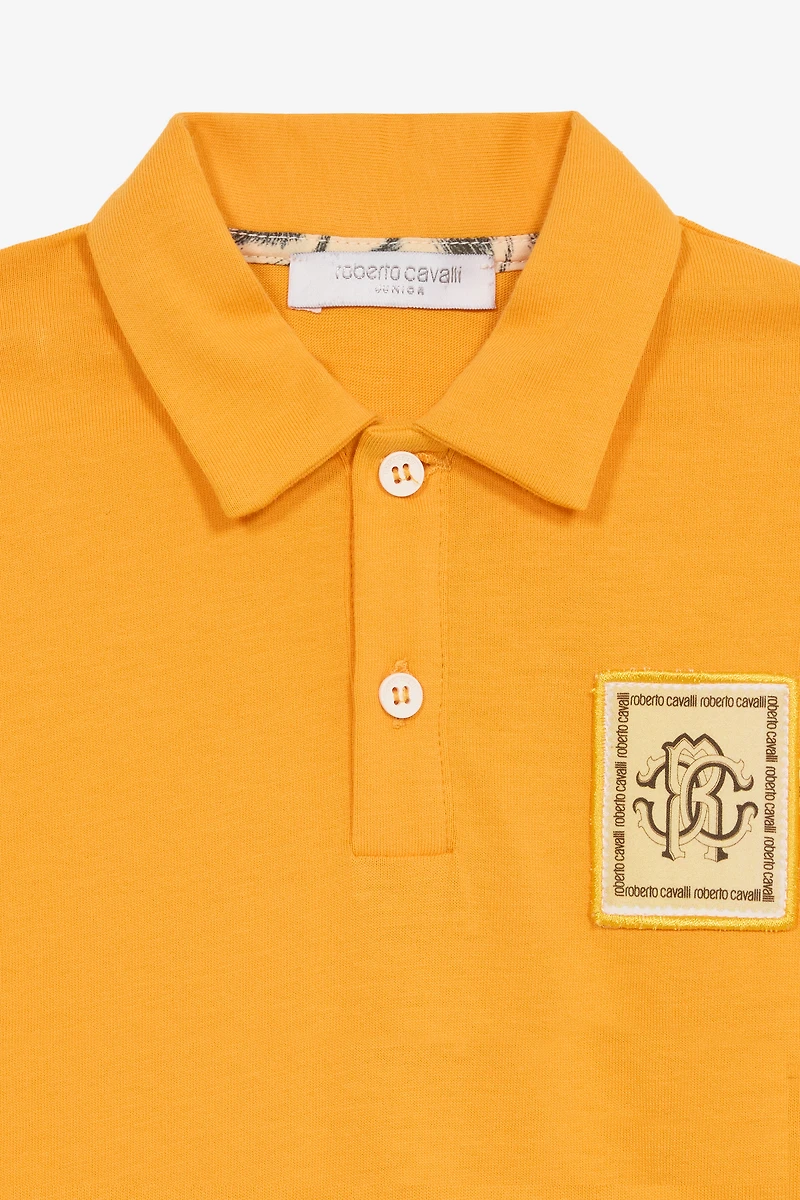 Cotton Polo-Shirt With Patch