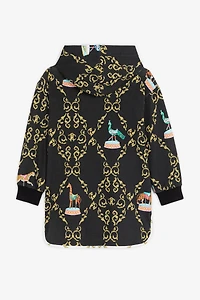 Filigree-Print Cotton Hoodie